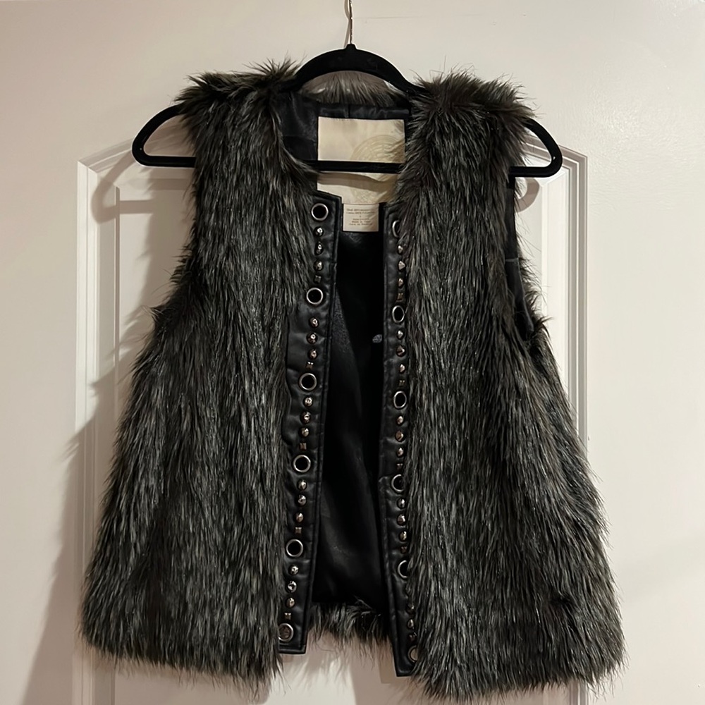 Faux fur vest